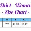 Size Chart Women's Tee