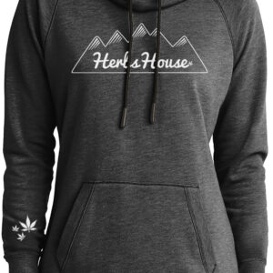 Mountains Hoodie Hers Black Heather Mountains Leaves Hoodie Hers Black Heather