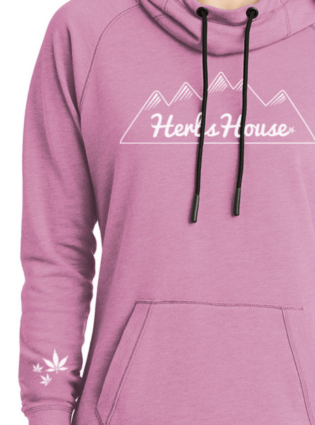 Mountains Leaves Hoodie Hers Lilac