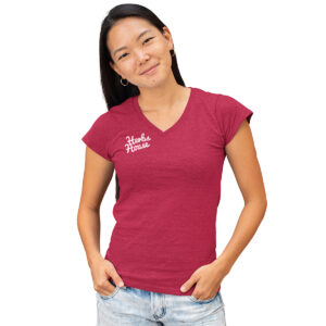 V Neck - Women's - Mountains on Back