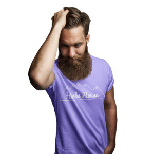 Herbs House T-Shirt Mountains Logo Purple